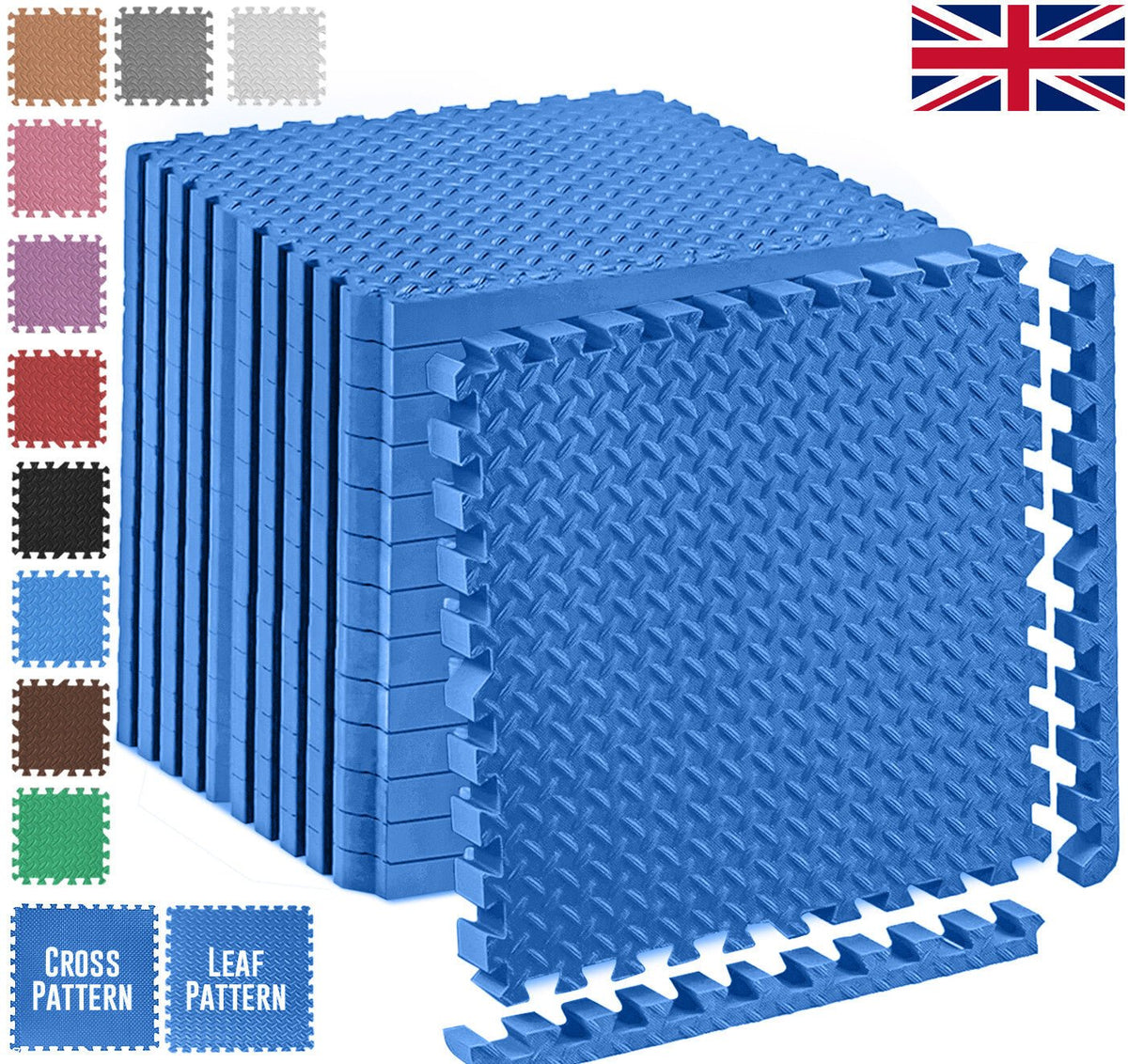 EVA INTERLOCKING FLOOR MATS SOFT FOAM GYM FLOORING MAT YOGA TILES 25 MM 60X60Cm - Top Beat Cart