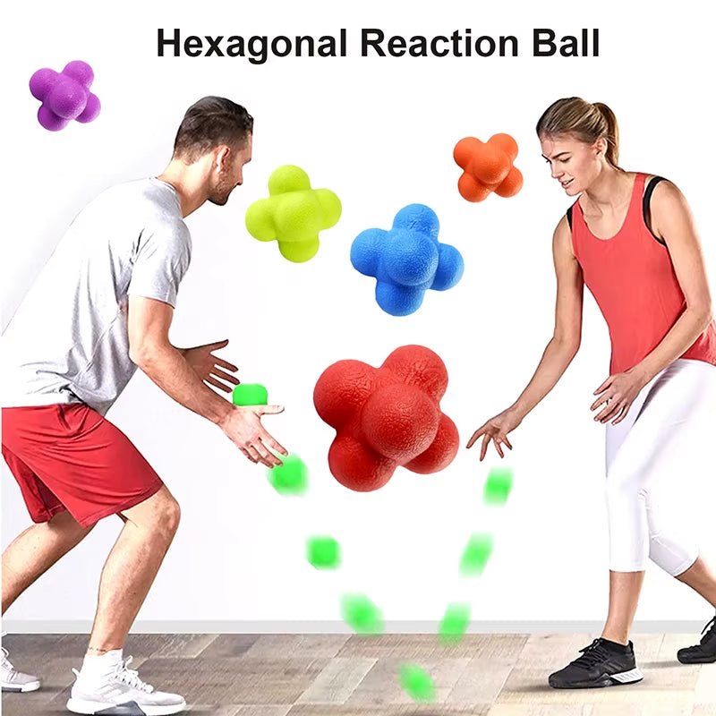 Hexagon Reaction Ball Agility Training Ball for Basketball Football Adult Coordination Reflex Sports Fitness Training Ball - Top Beat Cart