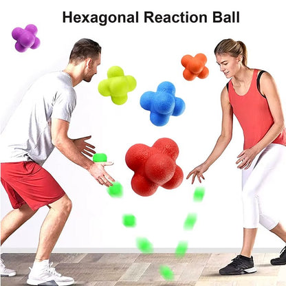 Hexagon Reaction Ball Agility Training Ball for Basketball Football Adult Coordination Reflex Sports Fitness Training Ball - Top Beat Cart