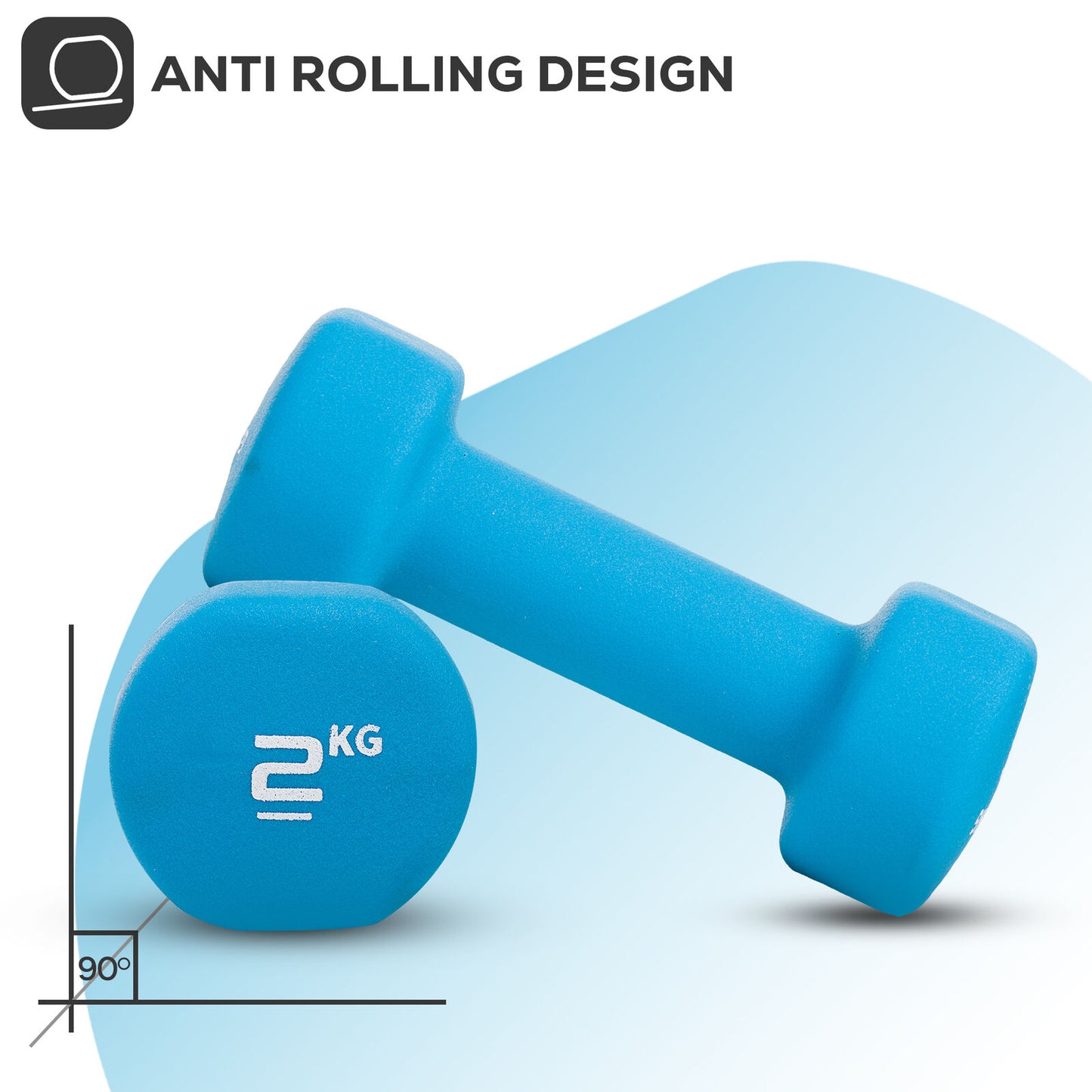 Neoprene Dumbbells Hand Weights Pair Exercise Iron Set Home Gym Fitness Aerobic