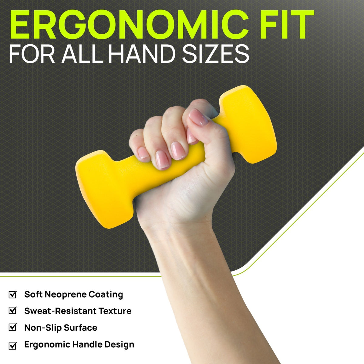 Neoprene Dumbbells Hand Weights Pair Exercise Iron Set Home Gym Fitness Aerobic - Top Beat Cart