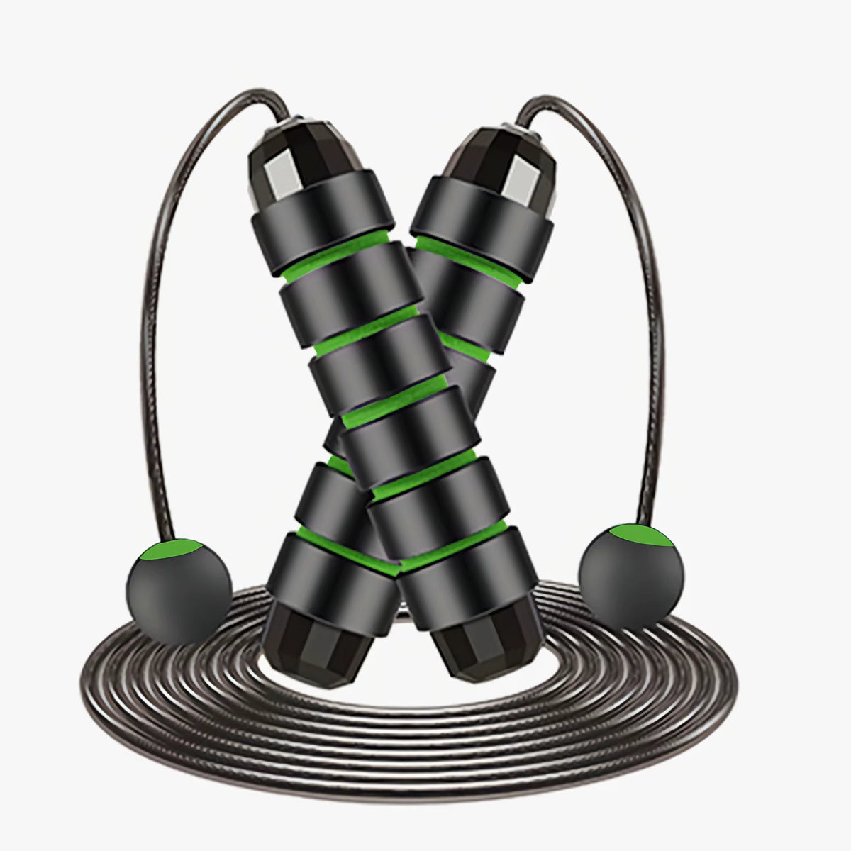 With Ball Bearings Adjustable Tangle-Free Speed Wire Jump Rope Workout with Foam Handles for Fitness Home Workouts and Slim Body - Top Beat Cart