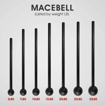 Alloy Steel Mace Macebell, Weighted Bar for Strength Training, Shoulder, Grips & Forearms Workouts - Gym Hammer with Multiple Size - Top Beat Cart