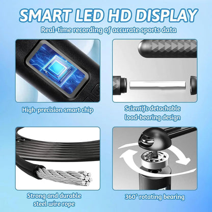 Smart Gravity Ball Jump Rope - Cordless Skipping with Digital Counter, Adjustable Weight for Home/Gym Workouts