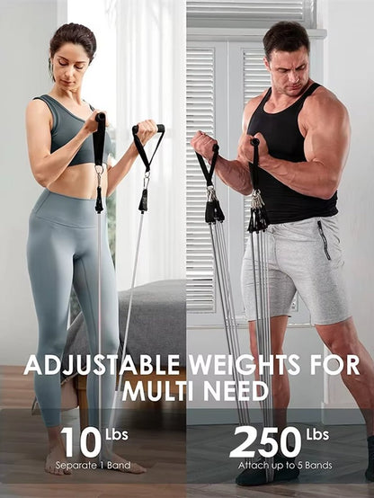 200Lbs Resistance Bands Set Exercise Workout Loop Bands Gym Training Fitness Sports Gym Equipment for Home Bodybuilding Weight - Top Beat Cart