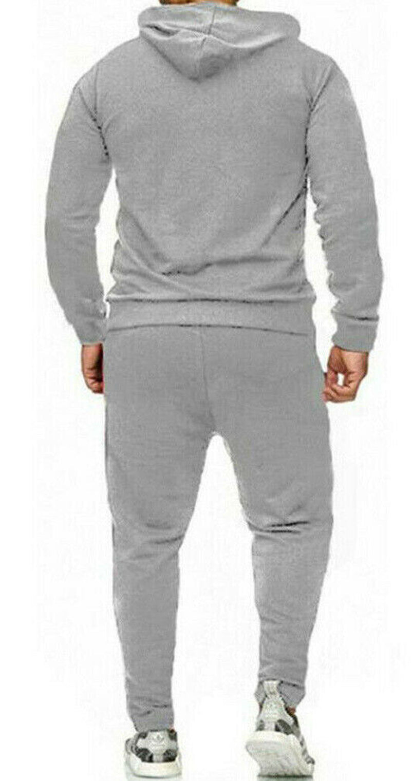 New Mens Pullover Tracksuit Hoodie Jogging Bottoms Set Stretch Sweater Jogger - Top Beat Cart