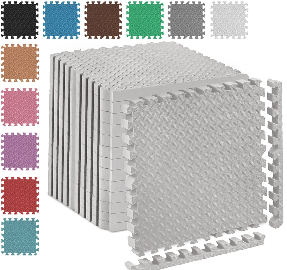 EVA INTERLOCKING FLOOR MATS SOFT FOAM GYM FLOORING MAT YOGA TILES 25 MM 60X60Cm - Top Beat Cart