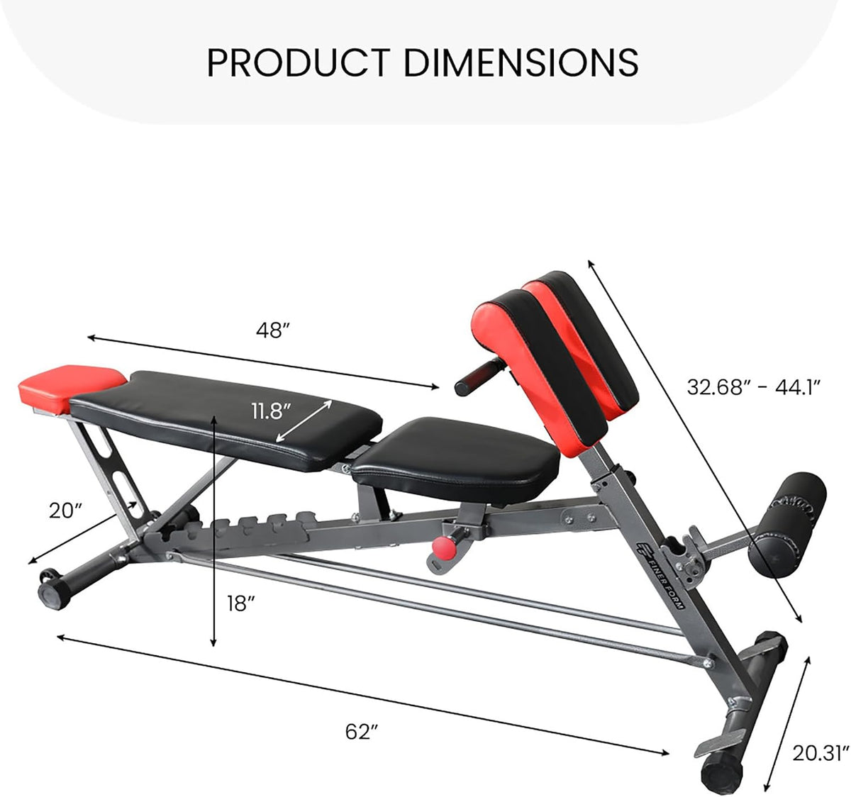 Finer Form Multi-Functional Adjustable FID Weight Bench and Roman Chair - Top Beat Cart