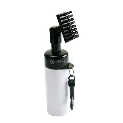 Protable Golf Club Groove Brush Plastic Cleaning Brush Golf Cleaner with Water Bottle Self-Contained Water Brush - Black Ball