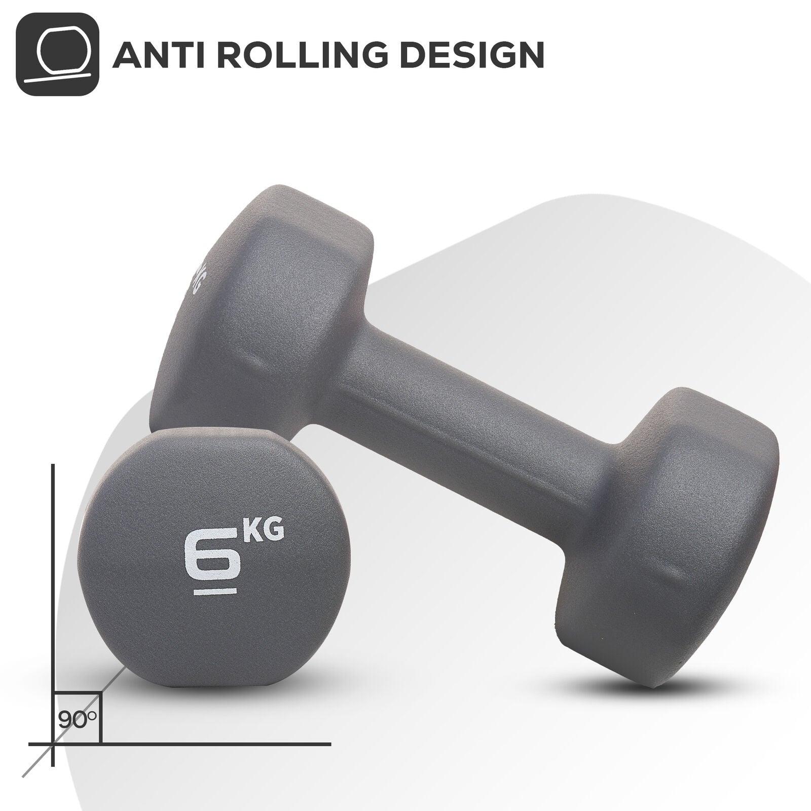 Neoprene Dumbbells Hand Weights Pair Exercise Iron Set Home Gym Fitness Aerobic