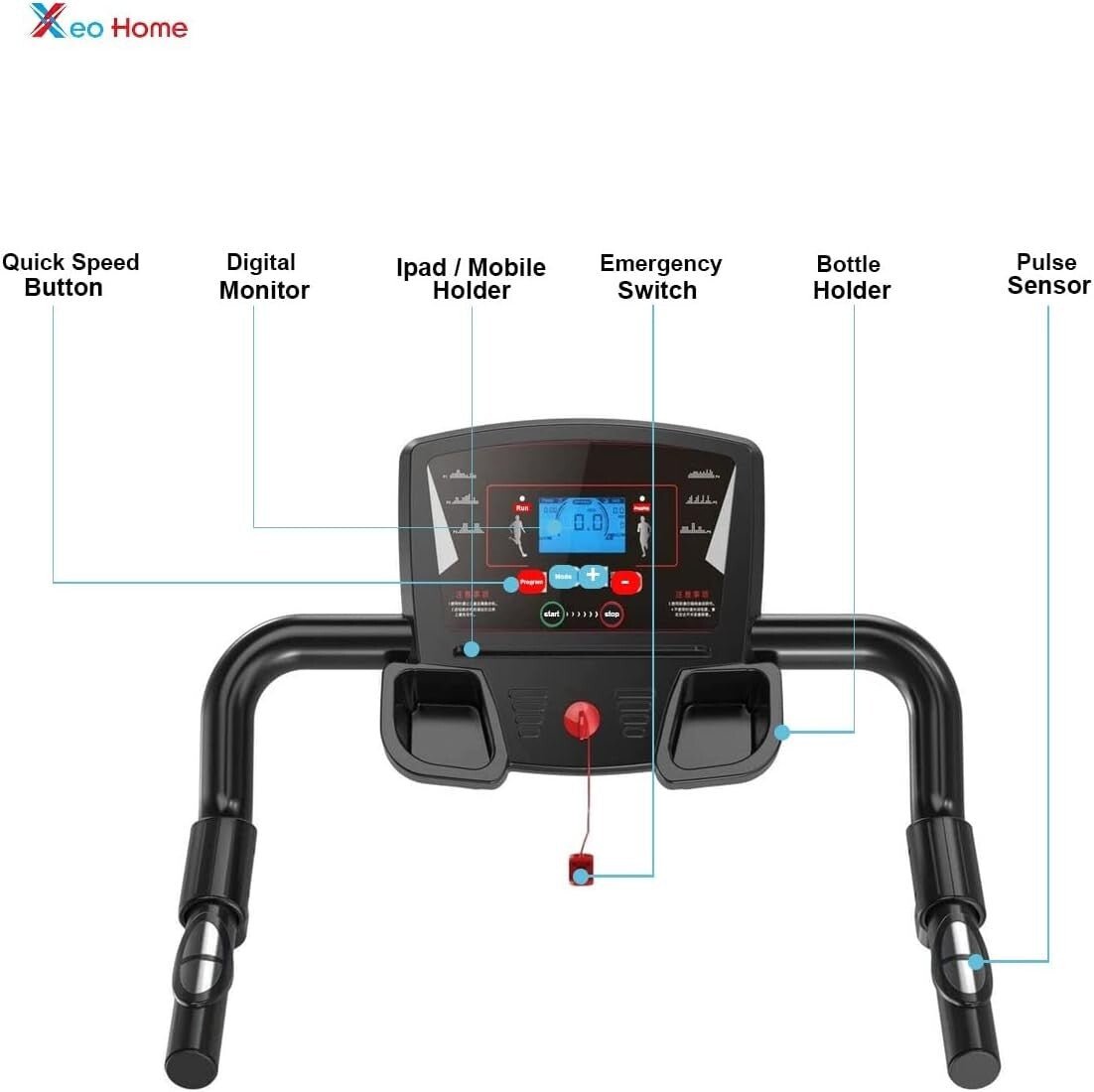 Treadmill Electric Running Walking Machine Manual 9% Incline Home Gym Folding UK - Top Beat Cart