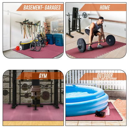 EVA INTERLOCKING FLOOR MATS SOFT FOAM GYM FLOORING MAT YOGA TILES 25 MM 60X60Cm - Top Beat Cart