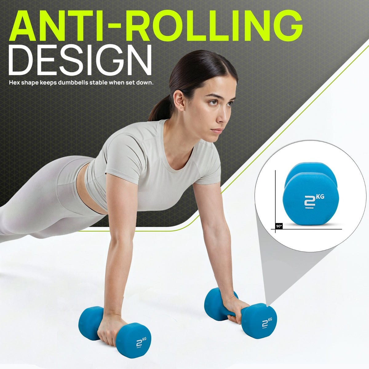 Neoprene Dumbbells Hand Weights Pair Exercise Iron Set Home Gym Fitness Aerobic - Top Beat Cart