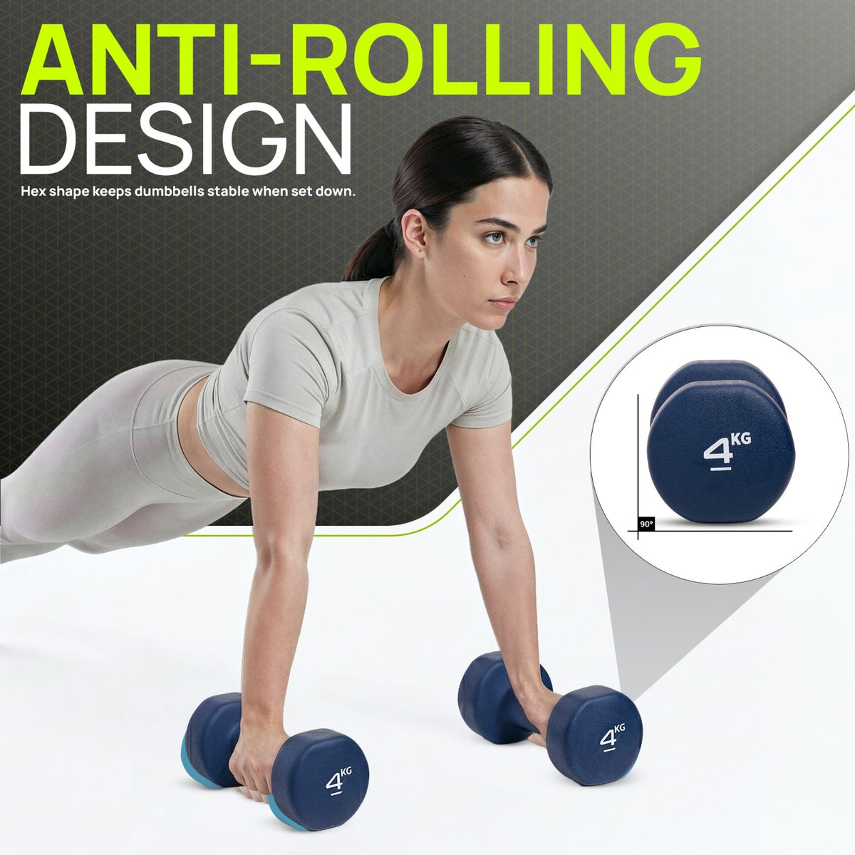 Neoprene Dumbbells Hand Weights Pair Exercise Iron Set Home Gym Fitness Aerobic - Top Beat Cart