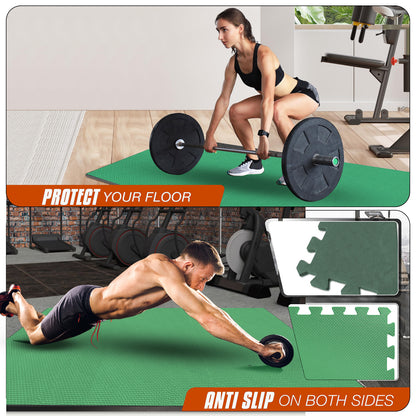 EVA INTERLOCKING FLOOR MATS SOFT FOAM GYM FLOORING MAT YOGA TILES 25 MM 60X60Cm - Top Beat Cart