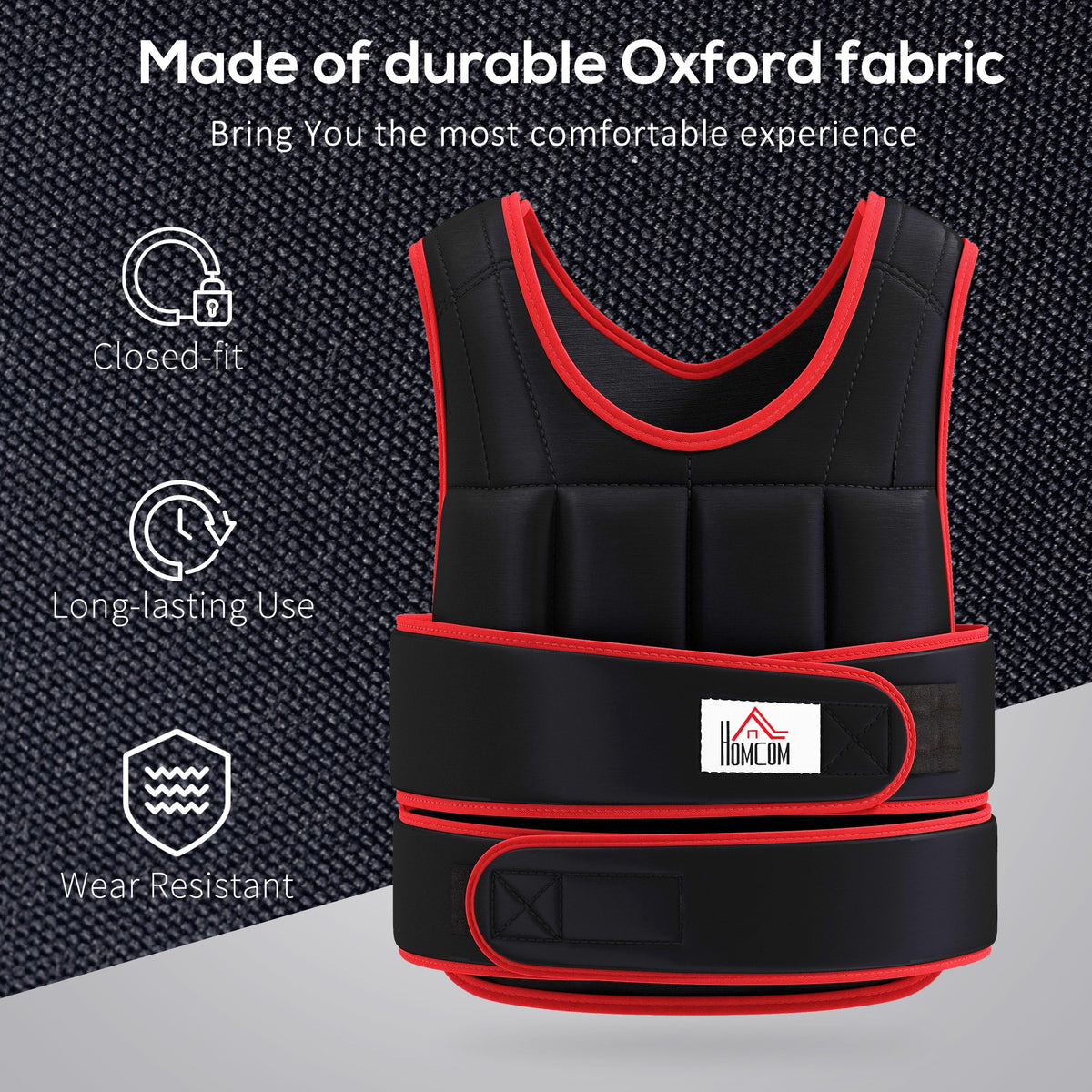Weight Vest Adjustable Exerice Workout W/ 36 Weights Padding Fitness Black - Top Beat Cart