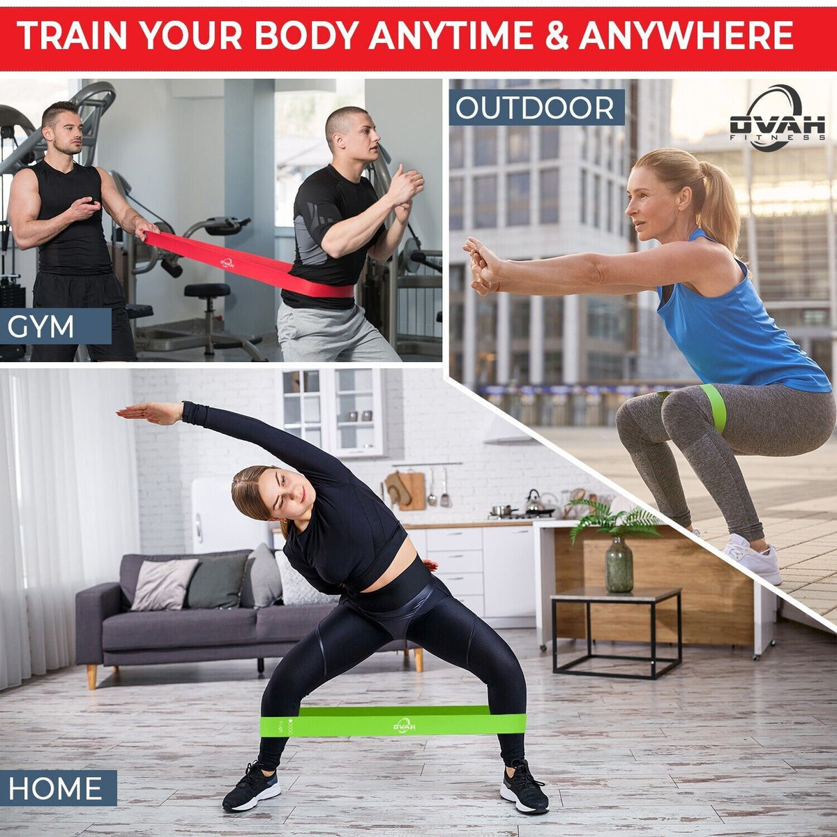 Resistance Bands Exercise Sports Loop Fitness Home Gym Yoga Latex Set or Singles - Top Beat Cart