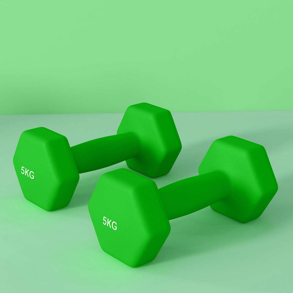 Set of 6 Dumbbells, Hexagonal Weights Pair, 2 X 3Kg, 2 X 4Kg, 2 X 5Kg - Top Beat Cart