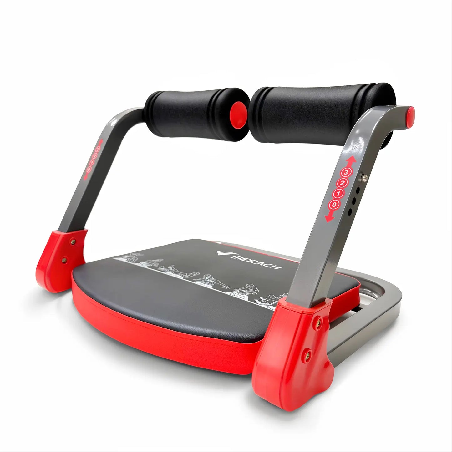 Merach Sit-Up Exercise Equipment, 3-Level Adjustable Ab Crunch Machine Roll-Up Machine, Core Trainer for Body Shaping & Muscle Building, Compact Abdominal Workout System for Home Gym Summervibes