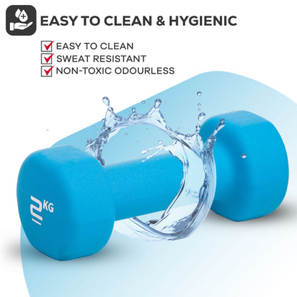 Neoprene Dumbbells Hand Weights Pair Exercise Iron Set Home Gym Fitness Aerobic