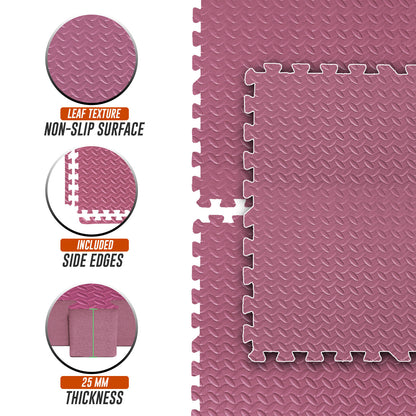 EVA INTERLOCKING FLOOR MATS SOFT FOAM GYM FLOORING MAT YOGA TILES 25 MM 60X60Cm - Top Beat Cart