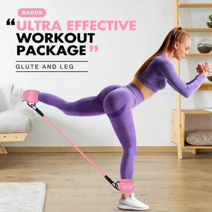 HPYGN Ankle Resistance Bands, Ankle Bands for Working Out with Cuffs, Resistance Bands for Leg Butt Training Workout Equipment for Kickbacks Hip Gluteus Training Exercises, Ankle Strap with Exercise Bands