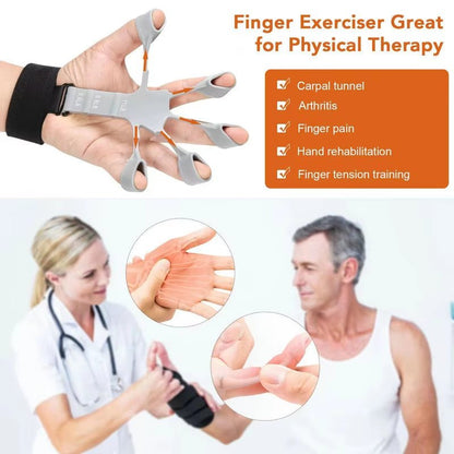 1Pcs Silicone Gripster Hand Grip Finger Power Strengthener Stretcher Trainer Gym Fitness Exercise Hand Rehabilitation Accessorie - Top Beat Cart