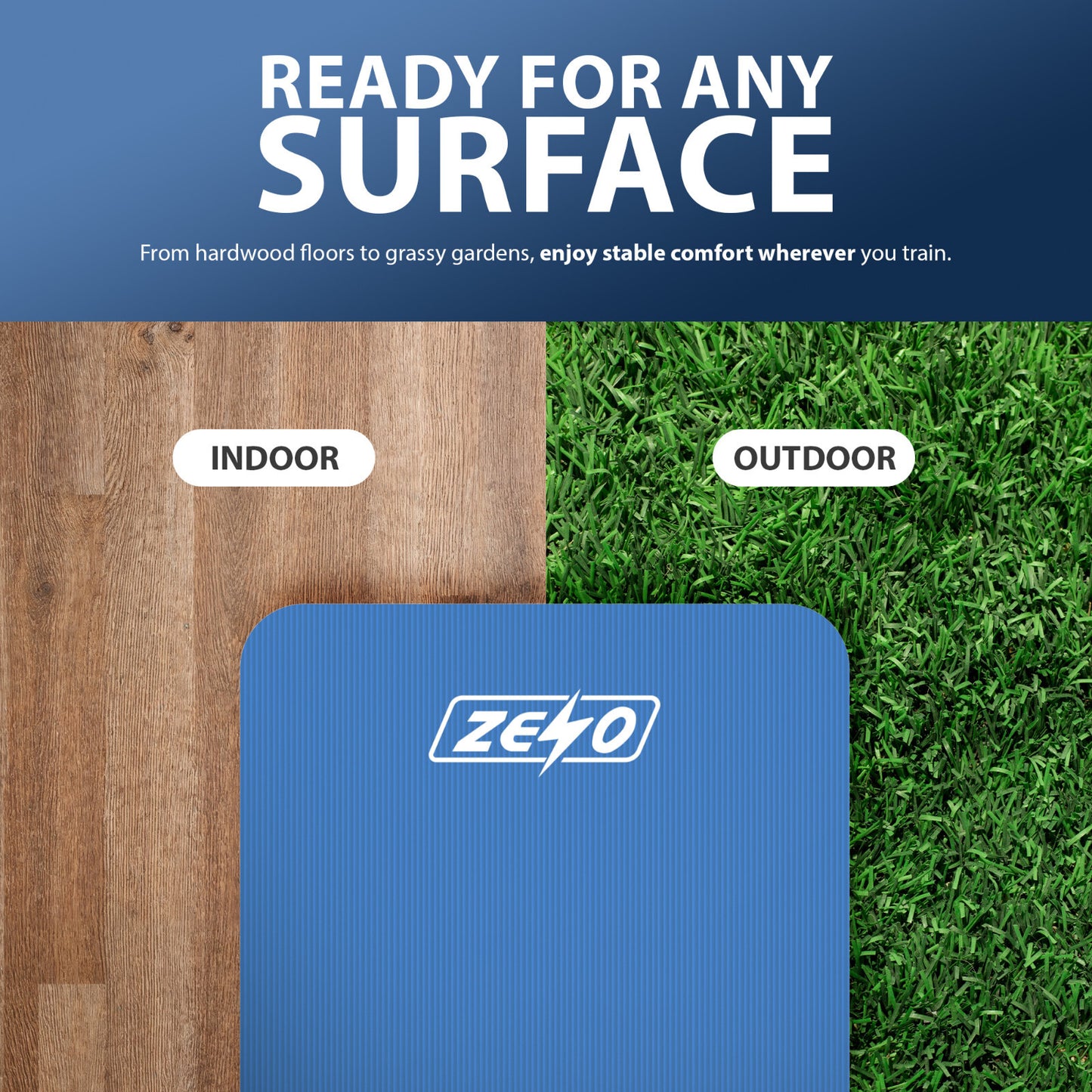 YOGA MAT 10MM THICK EXERCISE MAT GYM WORKOUT FITNESS PILATES HOME NON SLIP NBR