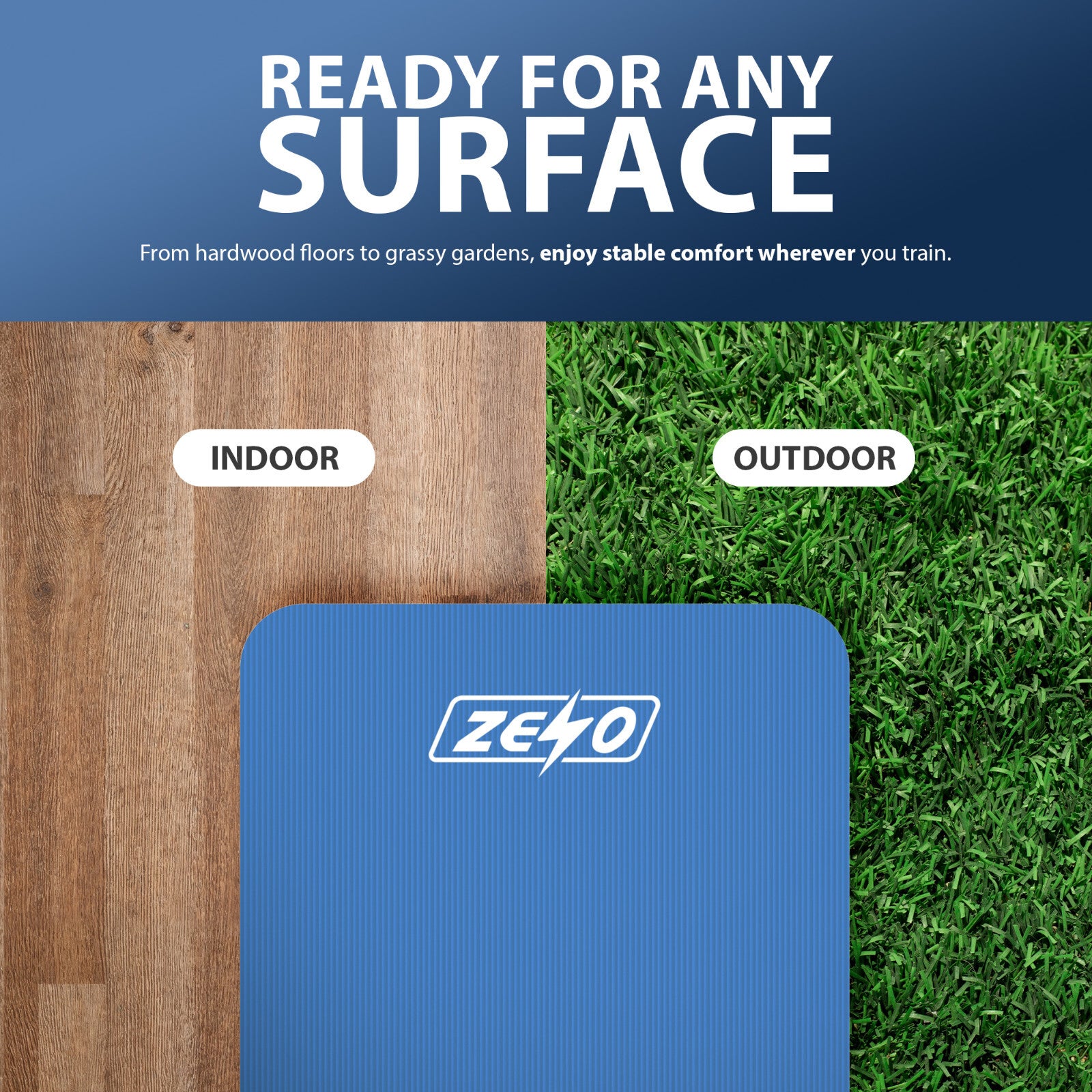 YOGA MAT 10MM THICK EXERCISE MAT GYM WORKOUT FITNESS PILATES HOME NON SLIP NBR