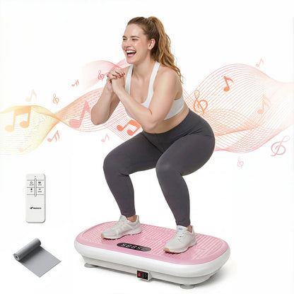 Merach High-Power Vibration Plate Exercise Machine,440Lbs Weight Capacity, Bluetooth Remote Control, 4 Workout Modes for Home Gym Fitness Equipment Summervibes