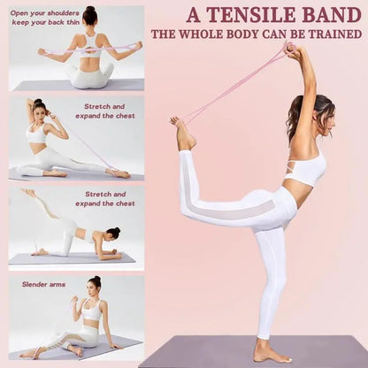 YICF Portable Figure-8 Resistance Band, Unisex Fitness Equipment for On-The-Go Workouts. Silicone Elastic Band, Suitable for Gyms, Yoga, and Pilates. Ideal for Home Workouts and Travel. Tiktokshopspringglowup