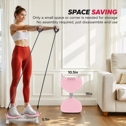 Merach Waist Twist Machine Toned Abs Waist Twister Can Stand with Feet Apart Double Non-Slip No Noise Use Exercise Equipment Abdominal Roller Workout Summervibes