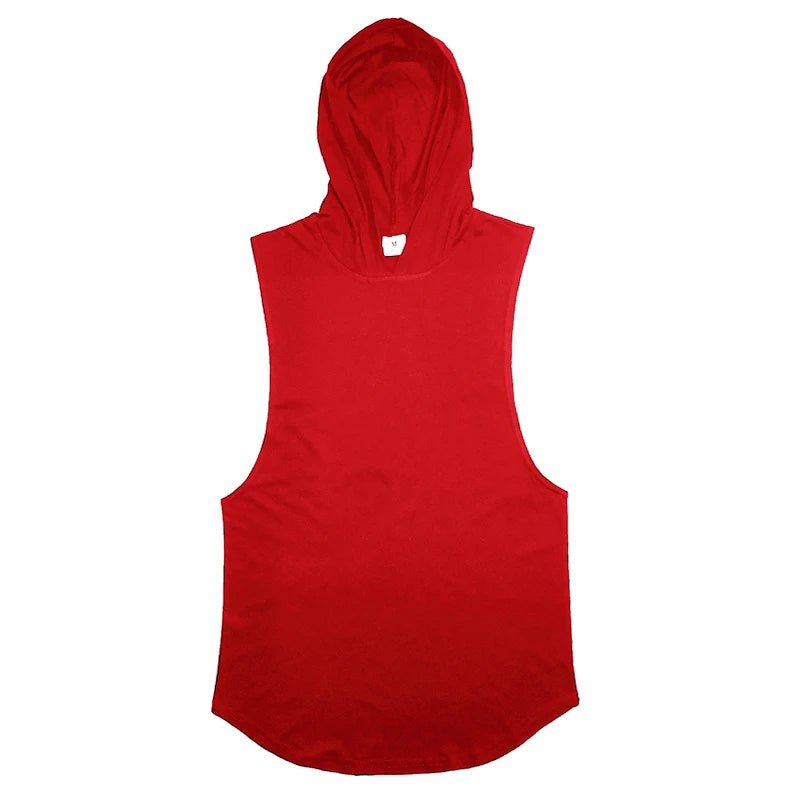 Bodybuilding Stringer Hoodies Gym Sleeveless Hooded Fitness Tank Tops Mens Running Sport Clothing Cotton Breathable Cool Shirt - Top Beat Cart