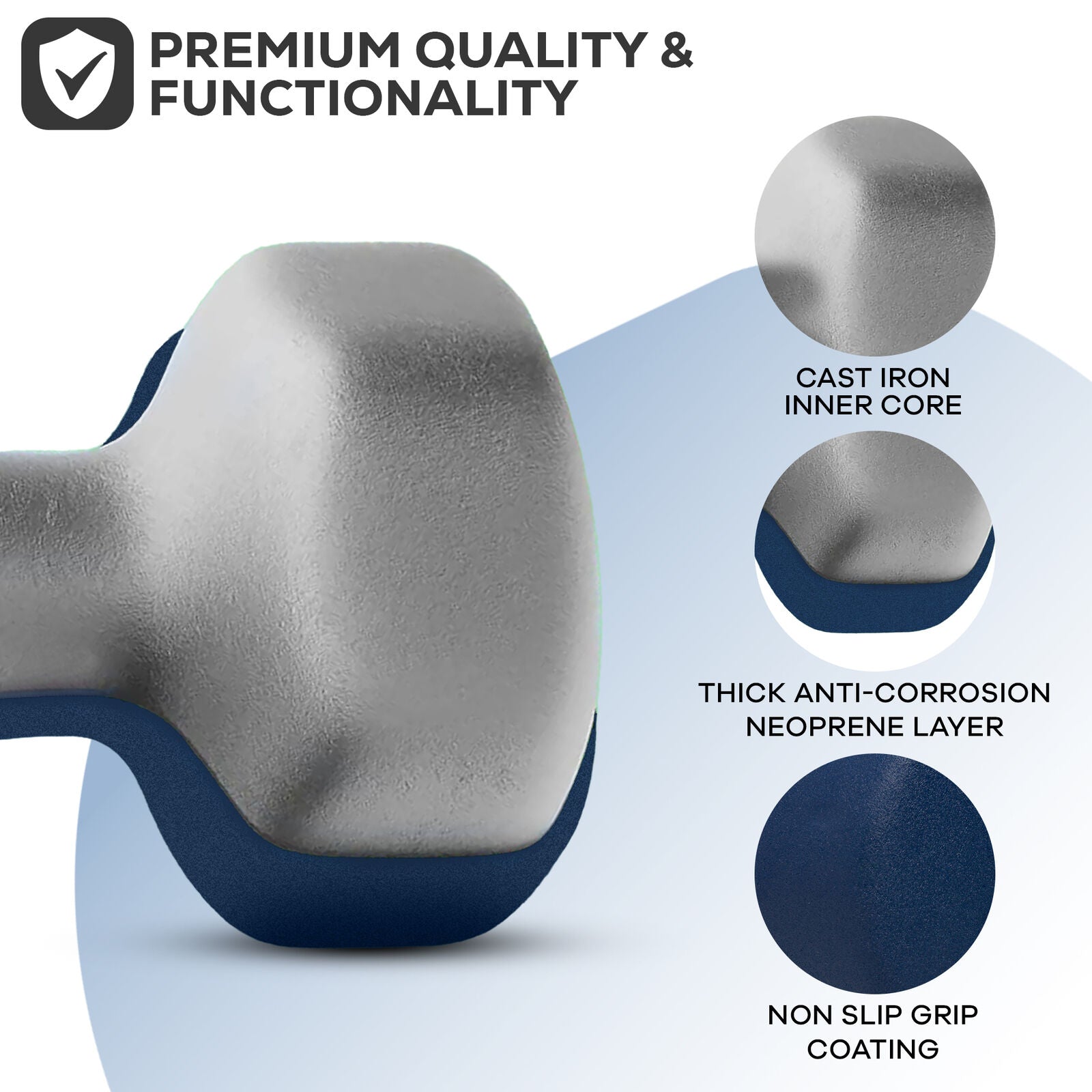 Neoprene Dumbbells Hand Weights Pair Exercise Iron Set Home Gym Fitness Aerobic