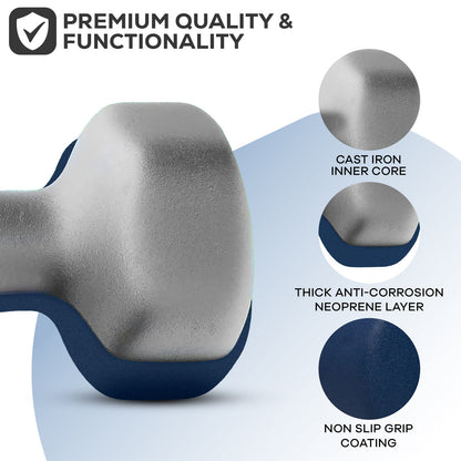 Neoprene Dumbbells Hand Weights Pair Exercise Iron Set Home Gym Fitness Aerobic