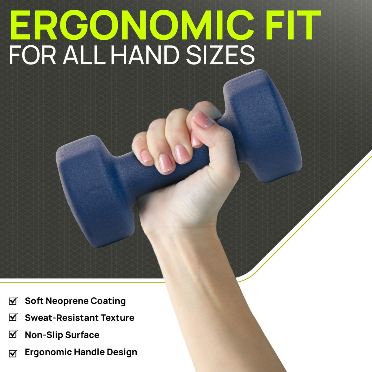 Neoprene Dumbbells Hand Weights Pair Exercise Iron Set Home Gym Fitness Aerobic - Top Beat Cart