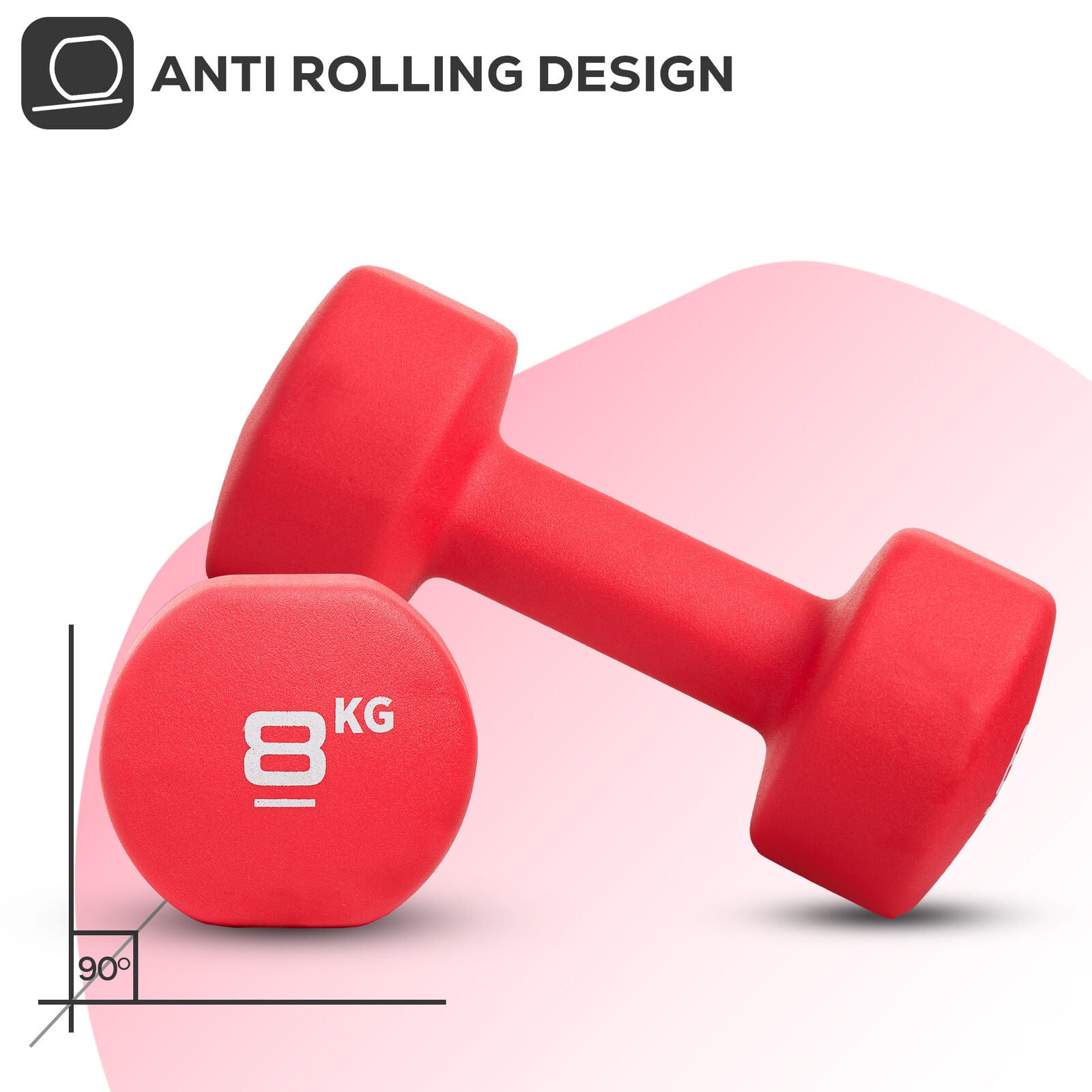 Neoprene Dumbbells Hand Weights Pair Exercise Iron Set Home Gym Fitness Aerobic