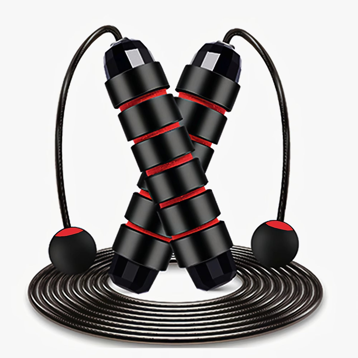 With Ball Bearings Adjustable Tangle-Free Speed Wire Jump Rope Workout with Foam Handles for Fitness Home Workouts and Slim Body - Top Beat Cart