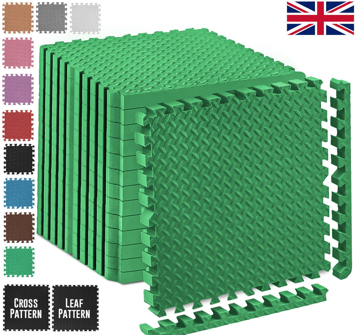 EVA INTERLOCKING FLOOR MATS SOFT FOAM GYM FLOORING MAT YOGA TILES 25 MM 60X60Cm - Top Beat Cart