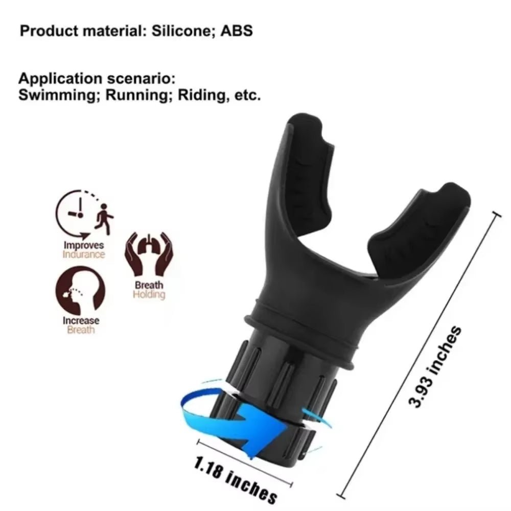 Lung Face Mouthpiece Respirator Breathing Exercise Device Respiratory Muscle Trainer Breathing Trainer Easy to Clean - Top Beat Cart