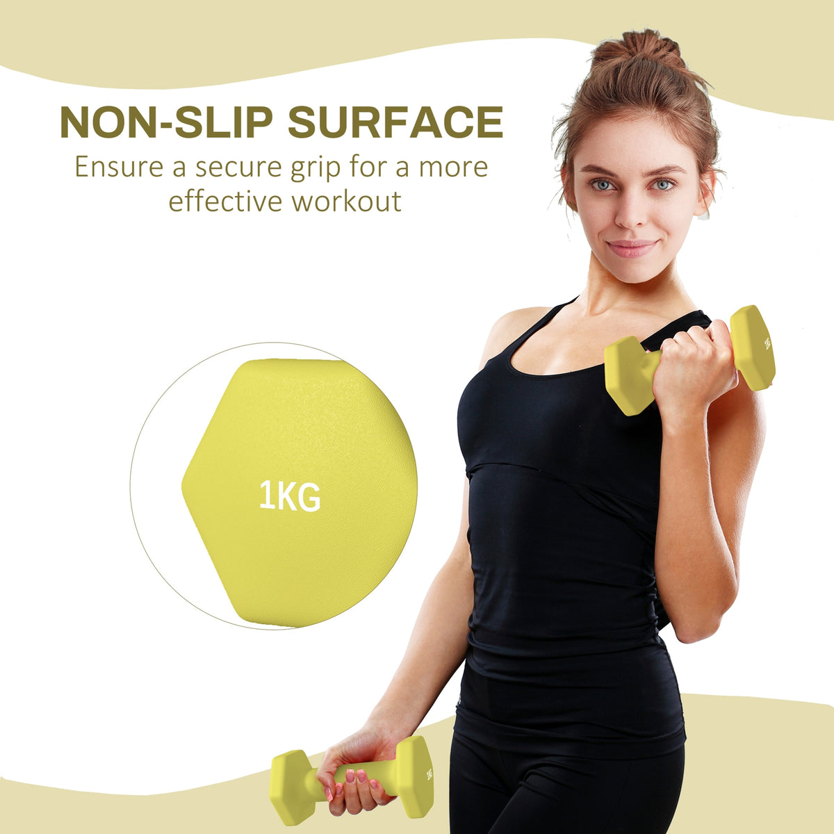 Set of 6 Dumbbells, Hexagonal Weights Pair, 2 X 3Kg, 2 X 4Kg, 2 X 5Kg - Top Beat Cart