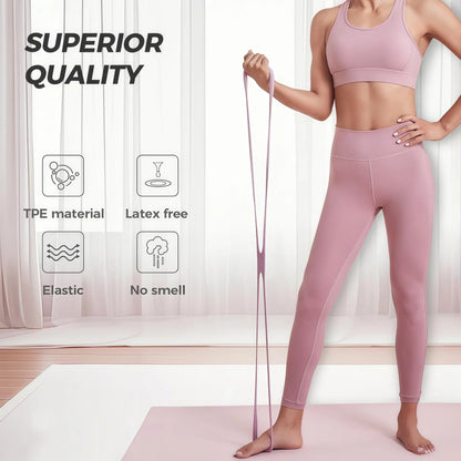 YICF Portable Figure-8 Resistance Band, Unisex Fitness Equipment for On-The-Go Workouts. Silicone Elastic Band, Suitable for Gyms, Yoga, and Pilates. Ideal for Home Workouts and Travel. Tiktokshopspringglowup