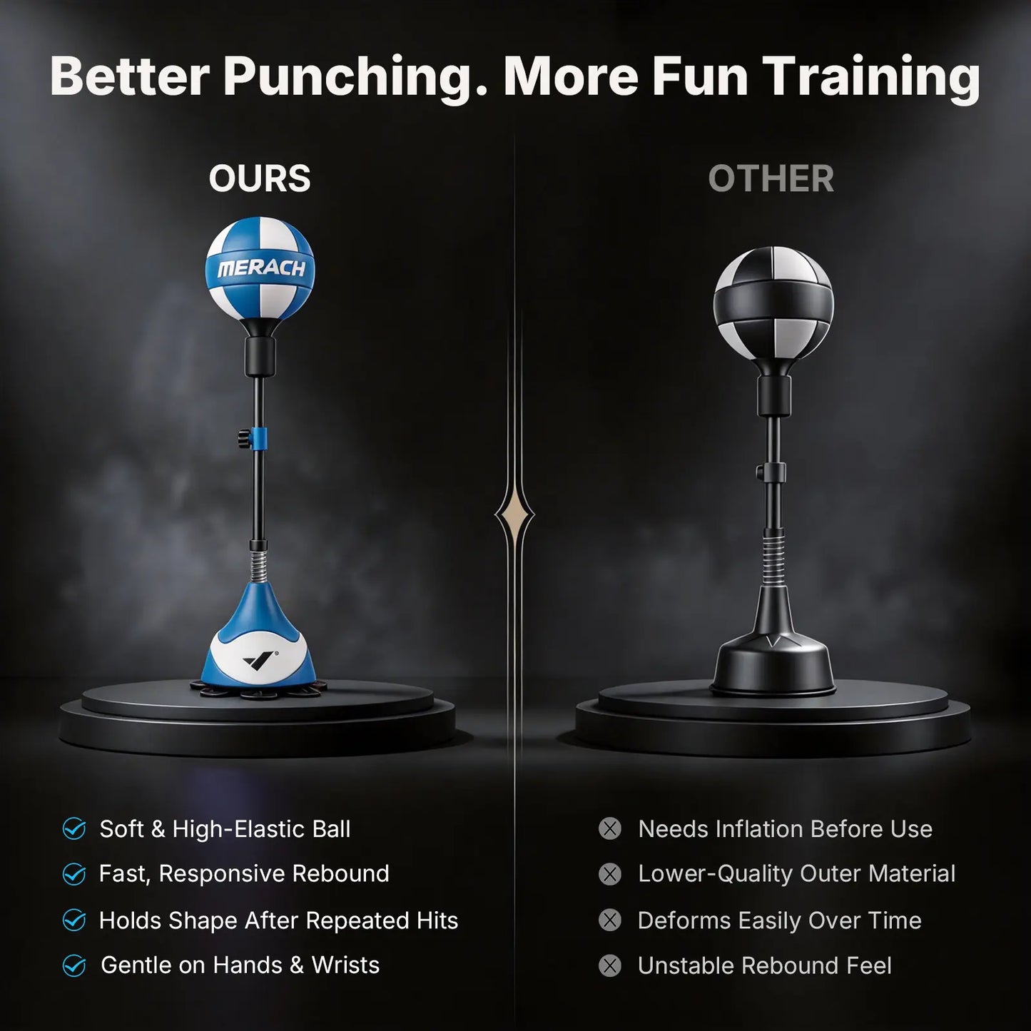 Merach Boxing Bag Punching Bag with Stand Height Adjustable - Speed Bag for Training, Boxing Equipment, Stress Relief & Fitness Boxing Equipment Summervibes