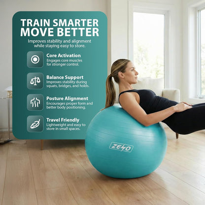 EXERCISE GYM BALL SWISS PILATES YOGA CORE TRAINING PREGNANCY BIRTHING ANTI-BURST - Top Beat Cart