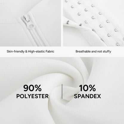 【Nebility】Men'S Waist Trainer Trimmer Compression Vest Steel Bone Support Outdoor Sport Exercise Athletic Shapewear Fitness Zipper#Summervibes