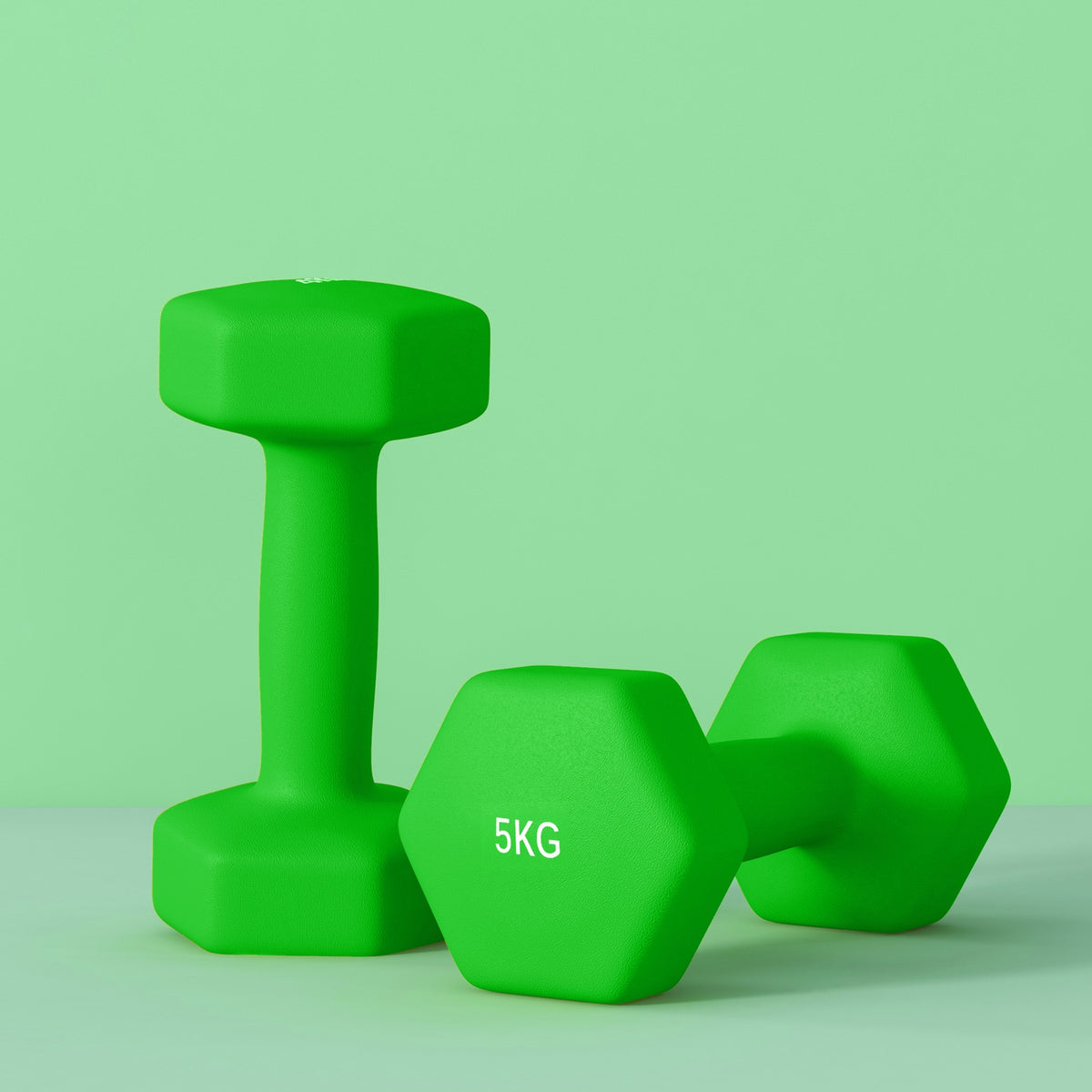 Set of 6 Dumbbells, Hexagonal Weights Pair, 2 X 3Kg, 2 X 4Kg, 2 X 5Kg - Top Beat Cart