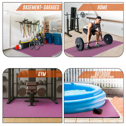 EVA INTERLOCKING FLOOR MATS SOFT FOAM GYM FLOORING MAT YOGA TILES 25 MM 60X60Cm - Top Beat Cart