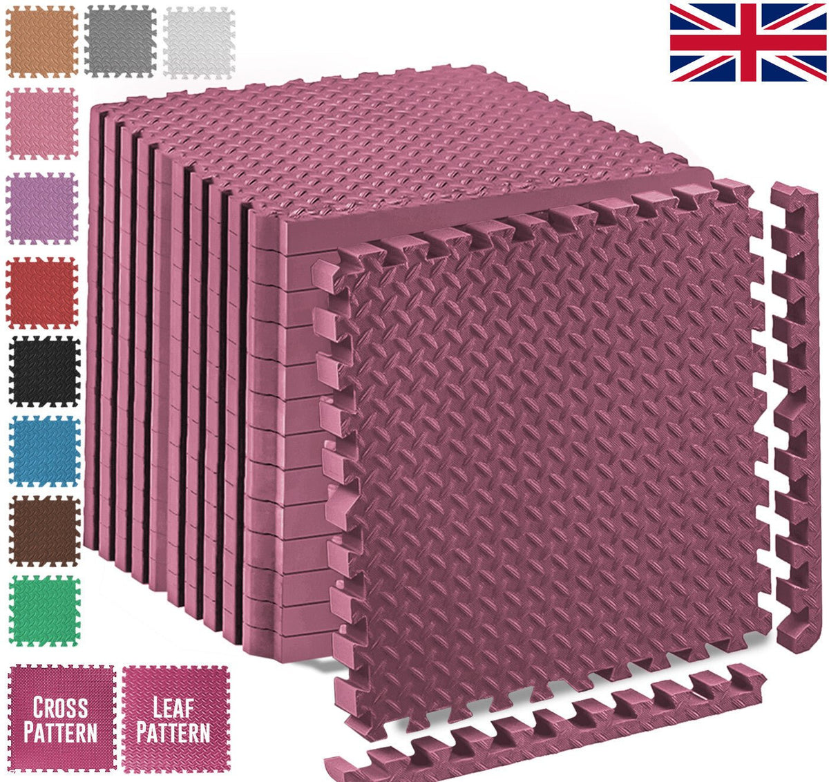EVA INTERLOCKING FLOOR MATS SOFT FOAM GYM FLOORING MAT YOGA TILES 25 MM 60X60Cm - Top Beat Cart
