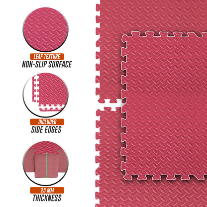 EVA INTERLOCKING FLOOR MATS SOFT FOAM GYM FLOORING MAT YOGA TILES 25 MM 60X60Cm - Top Beat Cart