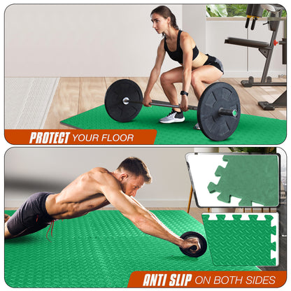 EVA INTERLOCKING FLOOR MATS SOFT FOAM GYM FLOORING MAT YOGA TILES 25 MM 60X60Cm - Top Beat Cart